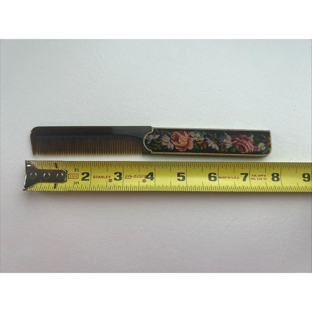 Vintage Embroidered Decorative Folding Comb 1900-1950
